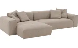 Goossens loungebank lago bruin stof - 8252191-{merk}-lago-bank-stof-bruin-01